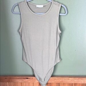 Sleeveless Ribbed Bodysuit